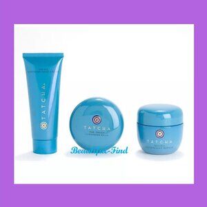 TATCHA Indigo Overnight Cream ,Cleansing Balm & Hand Cream Set New